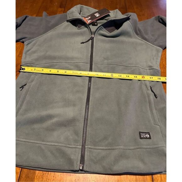 Mountain Hardware Women’s Unclassic LT Fleece Jacket Zip Up Green Gray New Sz M - Picture 11 of 12